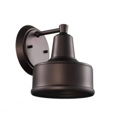 Channing 1-Light Small Bronze Barn Farmhouse Outdoor Wall Light Sconce with Metal Shade by Bel Air Lighting -GlowNest Shop bronze bel air lighting outdoor sconces 51320 bz c3 1000