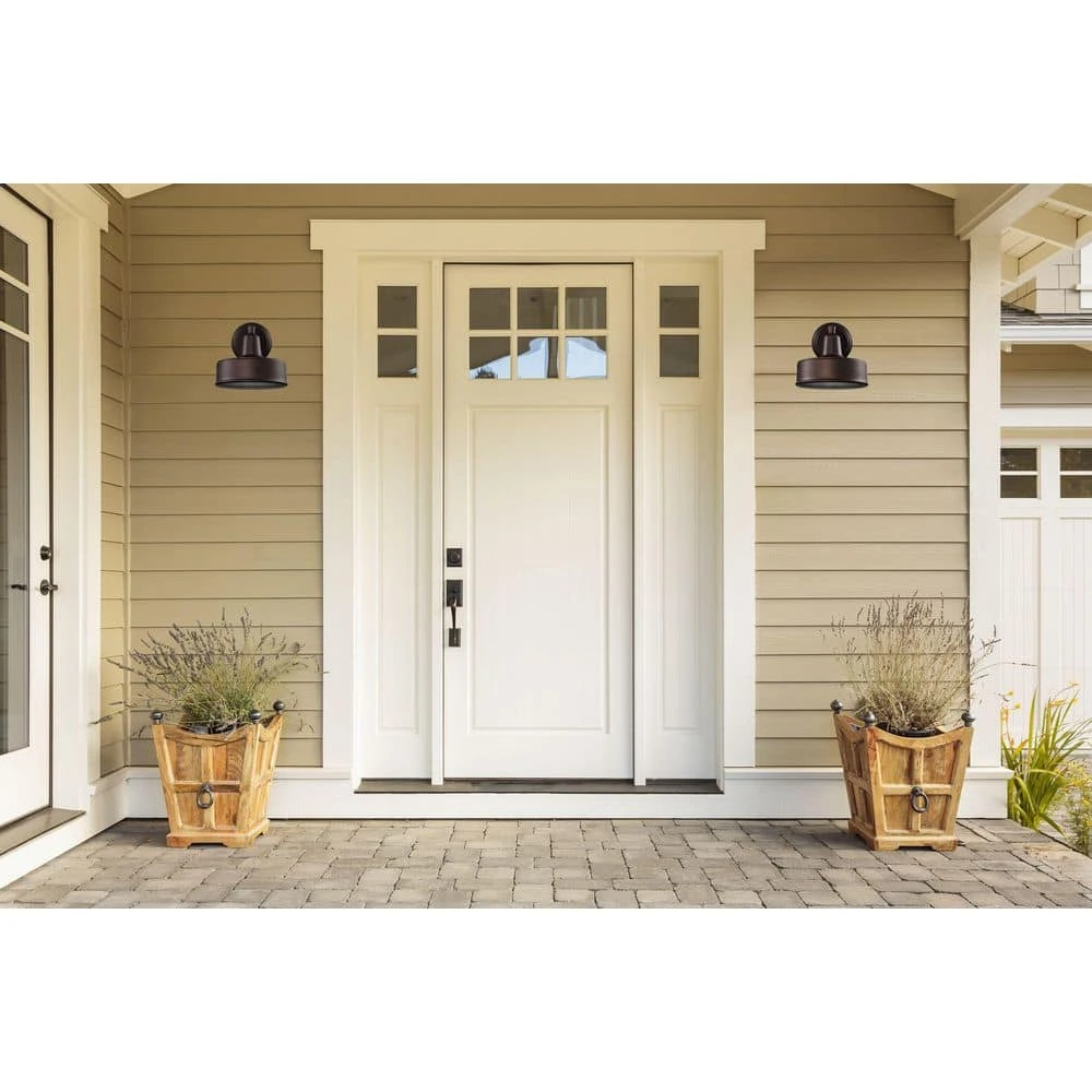 Channing 1-Light Medium Bronze Barn Farmhouse Outdoor Wall Light Sconce with Metal Shade by Bel Air Lighting 4 Channing 1-Light Medium Bronze Barn Farmhouse Outdoor Wall Light Sconce with Metal Shade by Bel Air Lighting - Image 2