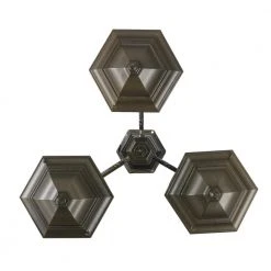 Villa Nueva 96 in. 3-Light Brown Outdoor Lamp Post Light Set with Stained Glass by Bel Air Lighting -GlowNest Shop brown bel air lighting post light sets 4719 brz 1d 1000