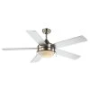Cappleman 52 in. CFL Indoor Brushed Nickel Modern Ceiling Fan with Light Kit, 5-Blade by Bel Air Lighting