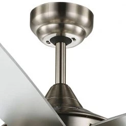 Cappleman 52 in. CFL Indoor Brushed Nickel Modern Ceiling Fan with Light Kit, 5-Blade by Bel Air Lighting -GlowNest Shop brushed nickel bel air lighting ceiling fans with lights f 1006 bn c3 1000