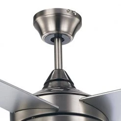 Cappleman 52 in. CFL Indoor Brushed Nickel Modern Ceiling Fan with Light Kit, 4-Blade by Bel Air Lighting -GlowNest Shop brushed nickel bel air lighting ceiling fans with lights f 1014 bn c3 1000