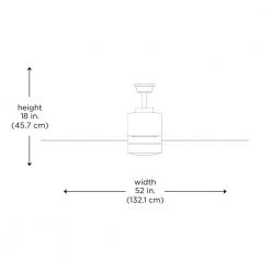 52 in. Integrated LED Indoor Brushed Nickel Modern Ceiling Fan with Light and Wall Control Switch, 3-Blade by Bel Air Lighting -GlowNest Shop brushed nickel bel air lighting ceiling fans with lights f 1018 bn 77 1000