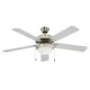 Westwood 52 in. Indoor Brushed Nickel Ceiling Fan with Light Kit and Reversible Blades by Bel Air Lighting