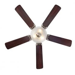 52 in. Indoor Brushed Nickel Ceiling Fan with Light Kit and Pull Chain, 5 Reversible Blades by Bel Air Lighting -GlowNest Shop brushed nickel bel air lighting ceiling fans with lights f 2000 bn 1d 1000