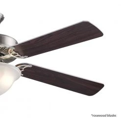 52 in. Indoor Brushed Nickel Ceiling Fan with Light Kit and Pull Chain, 5 Reversible Blades by Bel Air Lighting -GlowNest Shop brushed nickel bel air lighting ceiling fans with lights f 2000 bn 44 1000