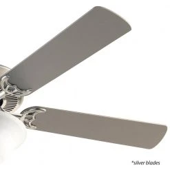 52 in. Indoor Brushed Nickel Ceiling Fan with Light Kit and Pull Chain, 5 Reversible Blades by Bel Air Lighting -GlowNest Shop brushed nickel bel air lighting ceiling fans with lights f 2000 bn fa 1000