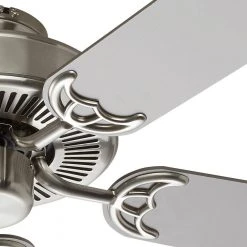 Seltzer 52 In. Indoor Brushed Nickel Ceiling Fan with 5 Reversible Blades by Bel Air Lighting 13 Seltzer 52 In. Indoor Brushed Nickel Ceiling Fan with 5 Reversible Blades by Bel Air Lighting -GlowNest Shop brushed nickel bel air lighting ceiling fans without lights f 1001 bn 1f 1000