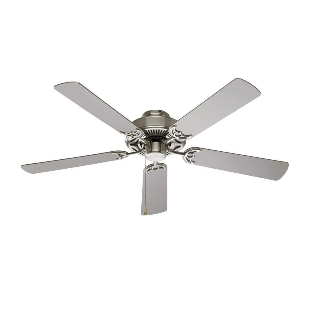 Seltzer 52 In. Indoor Brushed Nickel Ceiling Fan with 5 Reversible Blades by Bel Air Lighting 3 Seltzer 52 In. Indoor Brushed Nickel Ceiling Fan with 5 Reversible Blades by Bel Air Lighting