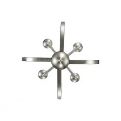 Hillcrest 16 in. 4-Light Brushed Nickel Traditional Hanging Kitchen Pendant Light with Metal Shade by Bel Air Lighting -GlowNest Shop brushed nickel bel air lighting chandeliers 11216 bn 1d 1000