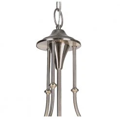 Perkins 3-Light Brushed Nickel Hanging Kitchen Pendant Light with Marbleized Glass Shade by Bel Air Lighting -GlowNest Shop brushed nickel bel air lighting chandeliers 6543 bn 1f 1000