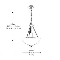 Mod Pod 15.75 in. 3-Light Brushed Nickel Hanging Kitchen Pendant Light with Frosted Glass Shade by Bel Air Lighting -GlowNest Shop brushed nickel bel air lighting chandeliers 70528 bn 77 1000