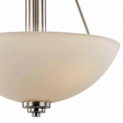 Mod Pod 15.75 in. 3-Light Brushed Nickel Hanging Kitchen Pendant Light with Frosted Glass Shade by Bel Air Lighting -GlowNest Shop brushed nickel bel air lighting chandeliers 70528 bn c3 1000