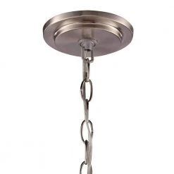 Cameo 5-Light Brushed Nickel Chandelier for Dining Room with Frosted Glass Shades by Bel Air Lighting -GlowNest Shop brushed nickel bel air lighting chandeliers 70645 bn 44 1000