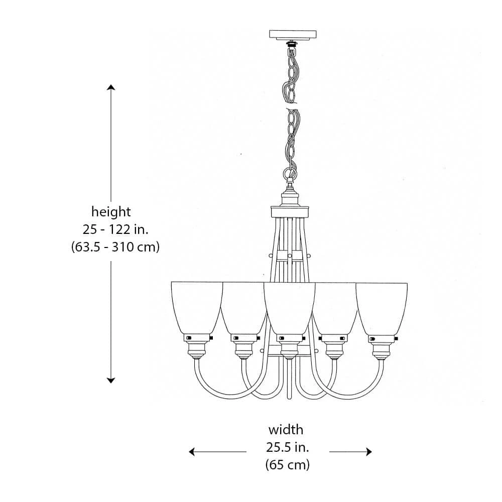 Jennifer 5-Light Brushed Nickel Industrial Chandelier for Dining Room with Clear Glass Shades by Bel Air Lighting 5 Jennifer 5-Light Brushed Nickel Industrial Chandelier for Dining Room with Clear Glass Shades by Bel Air Lighting - Image 3