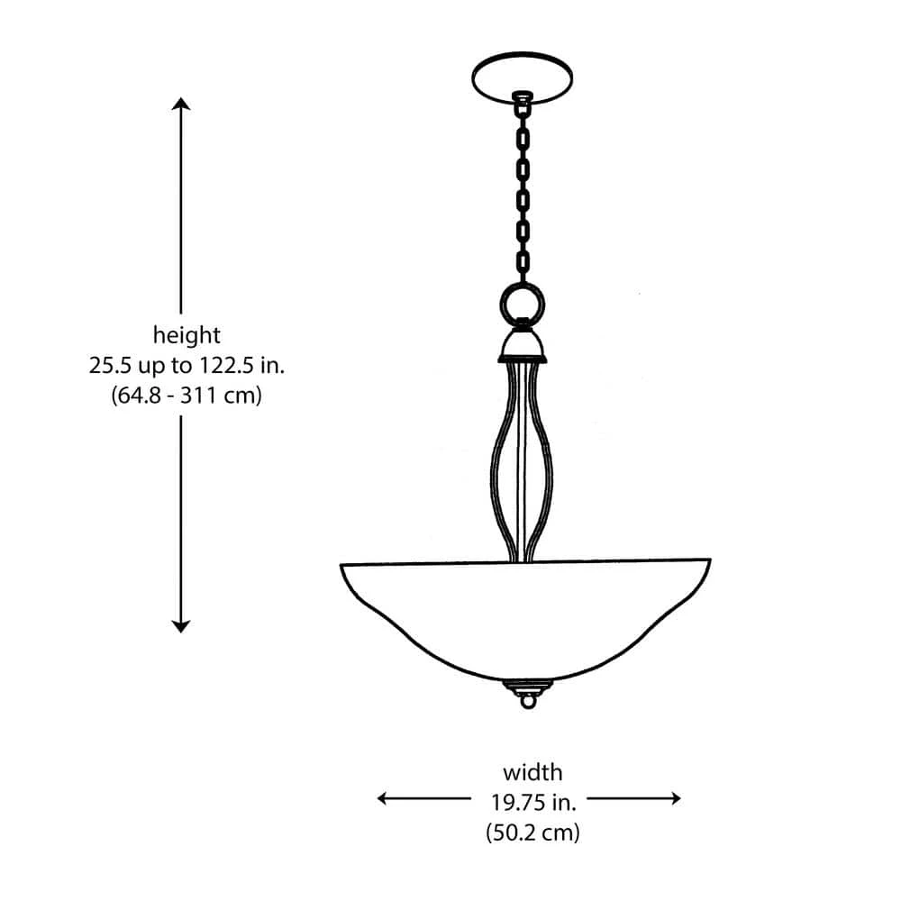 Glasswood 3-Light Brushed Nickel Hanging Kitchen Pendant Light with White Frost Glass Shade by Bel Air Lighting 5 Glasswood 3-Light Brushed Nickel Hanging Kitchen Pendant Light with White Frost Glass Shade by Bel Air Lighting - Image 3