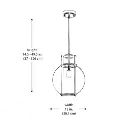 Grove 1-Light Brushed Nickel Globe Hanging Kitchen Pendant Light with Clear Glass Shade by Bel Air Lighting -GlowNest Shop brushed nickel bel air lighting chandeliers pnd 2030 bn 77 1000