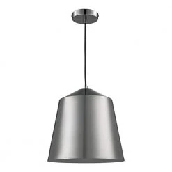 Benjamin 1-Light Brushed Nickel Hanging Kitchen Pendant Light with Metal Shade by Bel Air Lighting