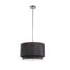 Schiffer 18 in. 3-Light Brushed Nickel Hanging Kitchen Pendant Light with Black Fabric Drum Shade by Bel Air Lighting -GlowNest Shop brushed nickel bel air lighting chandeliers pnd 802 bk 64 1000