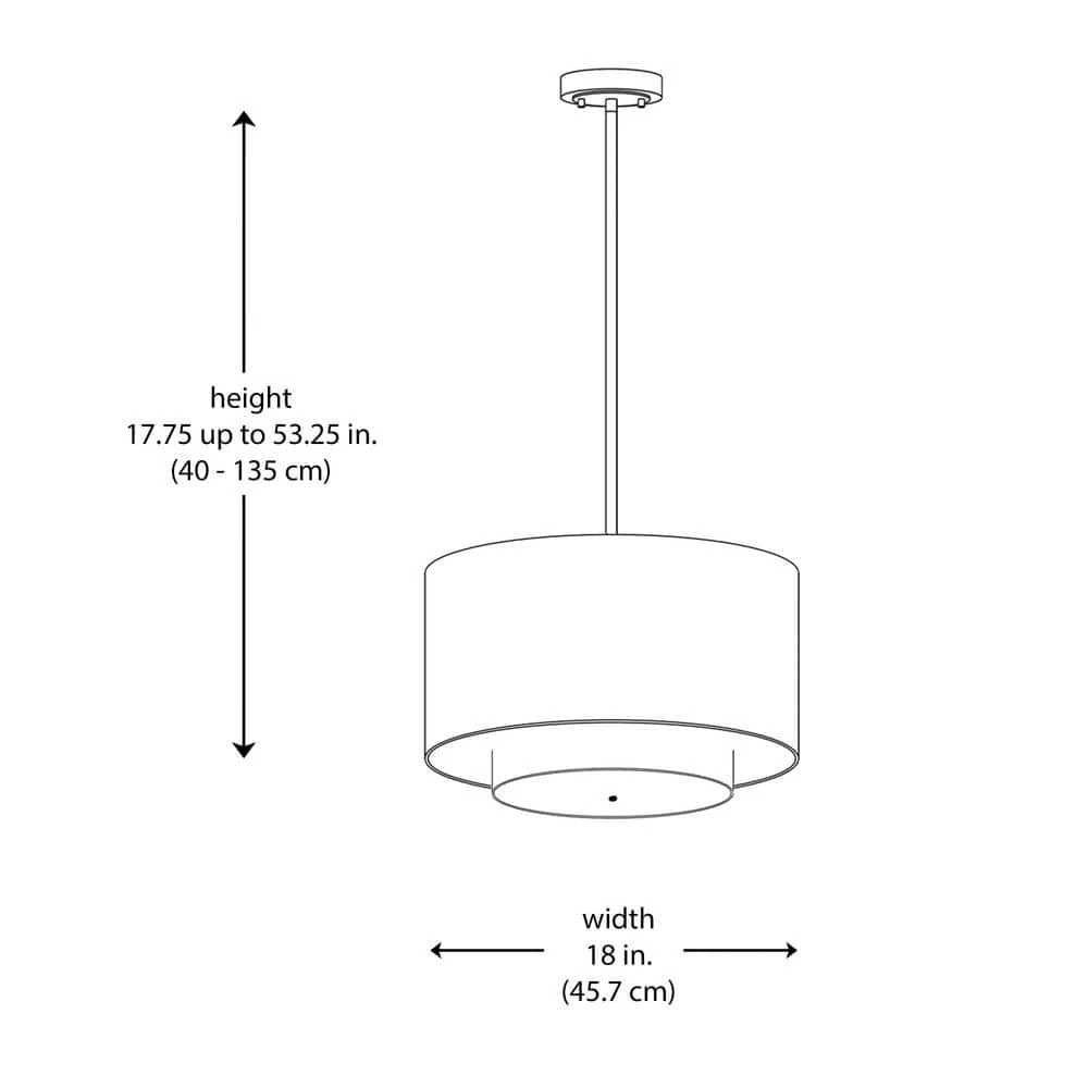 Schiffer 18 in. 3-Light Brushed Nickel Modern Hanging Kitchen Pendant Light with Ivory Shade by Bel Air Lighting 7 Schiffer 18 in. 3-Light Brushed Nickel Modern Hanging Kitchen Pendant Light with Ivory Shade by Bel Air Lighting - Image 5