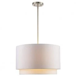 Schiffer 18 in. 3-Light Brushed Nickel Modern Hanging Kitchen Pendant Light with Ivory Shade by Bel Air Lighting 17 Schiffer 18 in. 3-Light Brushed Nickel Modern Hanging Kitchen Pendant Light with Ivory Shade by Bel Air Lighting -GlowNest Shop brushed nickel bel air lighting chandeliers pnd 802 iv c3 1000