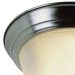 Browns 11 in. 2-Light Brushed Nickel Flush Mount Kitchen Ceiling Light Fixture with White Marbleized Glass Shade by Bel Air Lighting 11 Browns 11 in. 2-Light Brushed Nickel Flush Mount Kitchen Ceiling Light Fixture with White Marbleized Glass Shade by Bel Air Lighting -GlowNest Shop brushed nickel bel air lighting flush mount lights 13617 bn 4f 1000