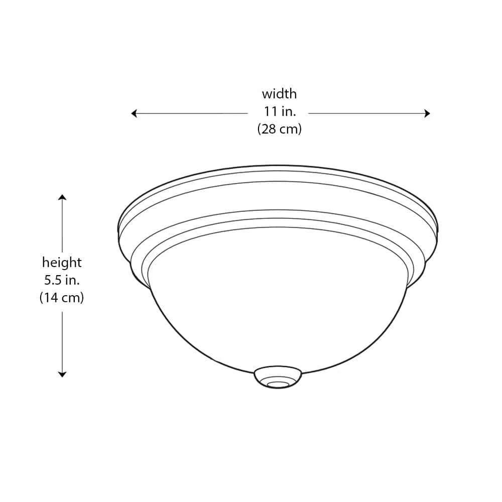 Browns 11 in. 2-Light Brushed Nickel Flush Mount Kitchen Ceiling Light Fixture with White Marbleized Glass Shade by Bel Air Lighting 5 Browns 11 in. 2-Light Brushed Nickel Flush Mount Kitchen Ceiling Light Fixture with White Marbleized Glass Shade by Bel Air Lighting - Image 3