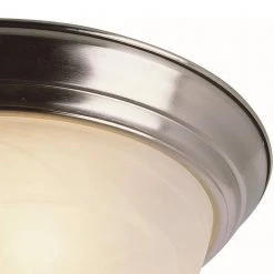 Browns 13 in. 2-Light Brushed Nickel Flush Mount Kitchen Ceiling Light Fixture with White Marbleized Glass Shade by Bel Air Lighting 11 Browns 13 in. 2-Light Brushed Nickel Flush Mount Kitchen Ceiling Light Fixture with White Marbleized Glass Shade by Bel Air Lighting -GlowNest Shop brushed nickel bel air lighting flush mount lights 13618 bn 4f 1000