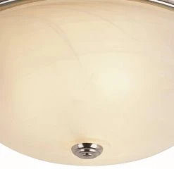 Browns 13 in. 2-Light Brushed Nickel Flush Mount Kitchen Ceiling Light Fixture with White Marbleized Glass Shade by Bel Air Lighting 10 Browns 13 in. 2-Light Brushed Nickel Flush Mount Kitchen Ceiling Light Fixture with White Marbleized Glass Shade by Bel Air Lighting -GlowNest Shop brushed nickel bel air lighting flush mount lights 13618 bn c3 1000