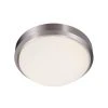 Bliss 11 in. 1-Light Brushed Nickel Flush Mount Kitchen Ceiling Light Fixture with Frosted Shade by Bel Air Lighting -GlowNest Shop brushed nickel bel air lighting flush mount lights 13880 bn 64 1000