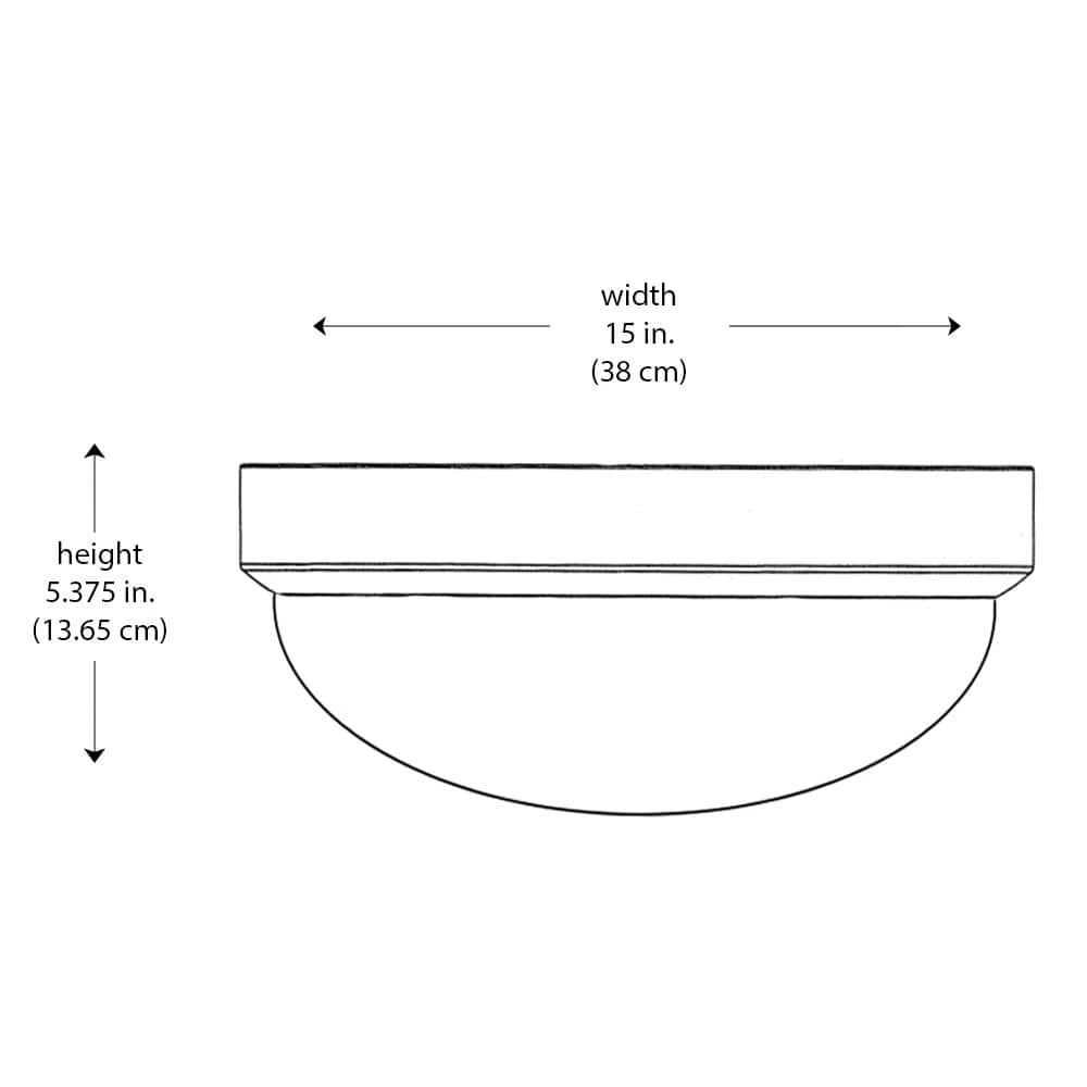 Bliss 15 in. 3-Light Brushed Nickel Flush Mount Kitchen Ceiling Light Fixture with Frosted Shade by Bel Air Lighting 6 Bliss 15 in. 3-Light Brushed Nickel Flush Mount Kitchen Ceiling Light Fixture with Frosted Shade by Bel Air Lighting - Image 4