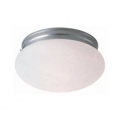 Dash 10 in. 2-Light Brushed Nickel Flush Mount Kitchen Ceiling Light Fixture with Marbleized Glass by Bel Air Lighting