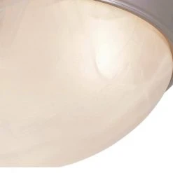 Athena 16 in. 3-Light Brushed Nickel Flush Mount Kitchen Ceiling Light Fixture with Marbleized Glass Shade by Bel Air Lighting -GlowNest Shop brushed nickel bel air lighting flush mount lights 57702 bn c3 1000