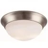 Bolton 16 in. 3-Light Brushed Nickel Flush Mount Kitchen Ceiling Light Fixture with Frosted Glass Shade by Bel Air Lighting -GlowNest Shop brushed nickel bel air lighting flush mount lights 57705 bn 64 1000