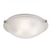 Constellation 16 in. 3-Light Brushed Nickel Flush Mount Kitchen Ceiling Light Fixture with Linen Glass Shade by Bel Air Lighting -GlowNest Shop brushed nickel bel air lighting flush mount lights 58601 bn 64 1000