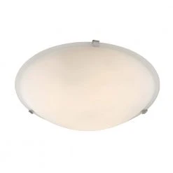 20 in. 4-Light Brushed Nickel Flush Mount with Marbleized Glass Shade by Bel Air Lighting