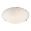 Cullen 15 in. 3-Light Brushed Nickel Flush Mount Kitchen Ceiling Light Fixture with Frosted Glass Shade by Bel Air Lighting -GlowNest Shop brushed nickel bel air lighting flush mount lights 58707 bn 64 1000