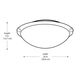 Cullen 20 in. 4-Light Brushed Nickel Flush Mount Kitchen Ceiling Light Fixture with Frosted Glass Shade by Bel Air Lighting -GlowNest Shop brushed nickel bel air lighting flush mount lights 58708 bn 4f 1000