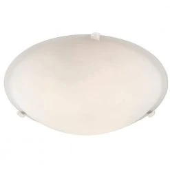 Cullen 20 in. 4-Light Brushed Nickel Flush Mount Kitchen Ceiling Light Fixture with Frosted Glass Shade by Bel Air Lighting