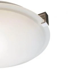 Neptune 15 in. 3-Light Brushed Nickel Flush Mount Kitchen Ceiling Light Fixture with Frosted Glass Shade by Bel Air Lighting -GlowNest Shop brushed nickel bel air lighting flush mount lights 59007 bn c3 1000