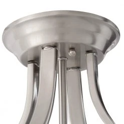 Vitalian 21 in. 3-Light Brushed Nickel Semi Flush Mount Kitchen Ceiling Light Fixture with Marbleized Glass Shade by Bel Air Lighting -GlowNest Shop brushed nickel bel air lighting flush mount lights 8172 bn 4f 1000