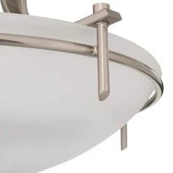 Vitalian 21 in. 3-Light Brushed Nickel Semi Flush Mount Kitchen Ceiling Light Fixture with Marbleized Glass Shade by Bel Air Lighting -GlowNest Shop brushed nickel bel air lighting flush mount lights 8172 bn 77 1000