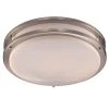 Barnes 17 in. 42-Watt Brushed Nickel Integrated LED Flush Mount Kitchen Ceiling Light Fixture with White Acrylic Shade by Bel Air Lighting -GlowNest Shop brushed nickel bel air lighting flush mount lights led 10262 bn 64 1000