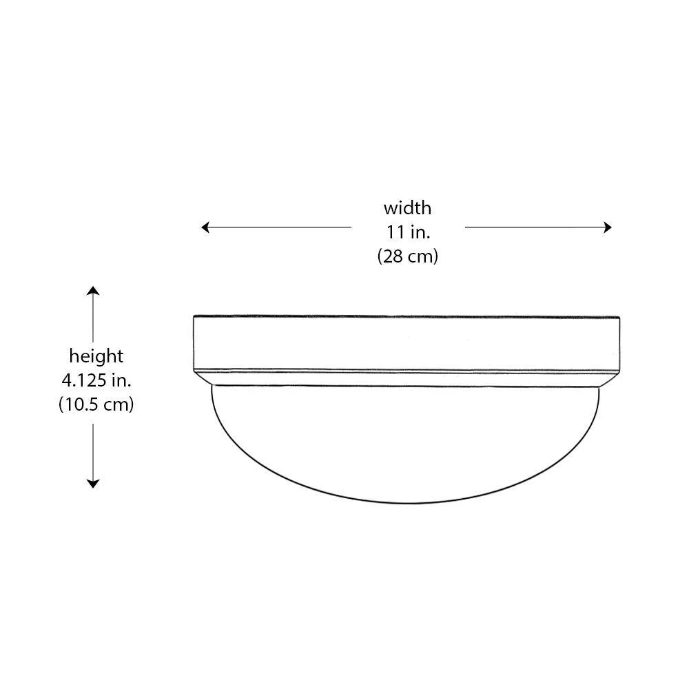 Bliss 11 in. 21-Watt Brushed Nickel Integrated LED Flush Mount Kitchen Ceiling Light Fixture with Frosted Shade by Bel Air Lighting 6 Bliss 11 in. 21-Watt Brushed Nickel Integrated LED Flush Mount Kitchen Ceiling Light Fixture with Frosted Shade by Bel Air Lighting - Image 4