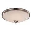 15 in. 24-Watt Equivalent Brushed Nickel Integrated LED Flush Mount Kitchen Ceiling Light Fixture by Bel Air Lighting -GlowNest Shop brushed nickel bel air lighting flush mount lights led 30081 bn 64 1000