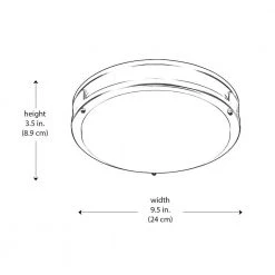 Barnes 9.5 in. 1-Light Brushed Nickel CFL Flush Mount Kitchen Ceiling Light Fixture with White Acrylic Shade by Bel Air Lighting -GlowNest Shop brushed nickel bel air lighting flush mount lights pl 10260 bn c3 1000