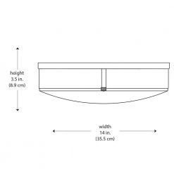Barnes 14 in. 2-Light Brushed Nickel CFL Flush Mount Kitchen Ceiling Light Fixture with White Acrylic Shade by Bel Air Lighting -GlowNest Shop brushed nickel bel air lighting flush mount lights pl 10261 bn 77 1000