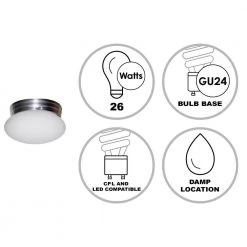 Dash 10 in. 1-Light Brushed Nickel CFL Flush Mount Kitchen Ceiling Light Fixture with Opal Glass by Bel Air Lighting -GlowNest Shop brushed nickel bel air lighting flush mount lights pl 3620 1 bn e1 1000