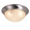 Athena 16 in. 3-Light Brushed Nickel CFL Flush Mount Kitchen Ceiling Light Fixture with Marbleized Glass Shade by Bel Air Lighting -GlowNest Shop brushed nickel bel air lighting flush mount lights pl 57702 bn 64 1000