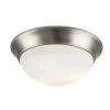 Bolton 14 in. 2-Light Brushed Nickel CFL Flush Mount Kitchen Ceiling Light Fixture with Frosted Glass Shade by Bel Air Lighting -GlowNest Shop brushed nickel bel air lighting flush mount lights pl 57704 bn 64 1000